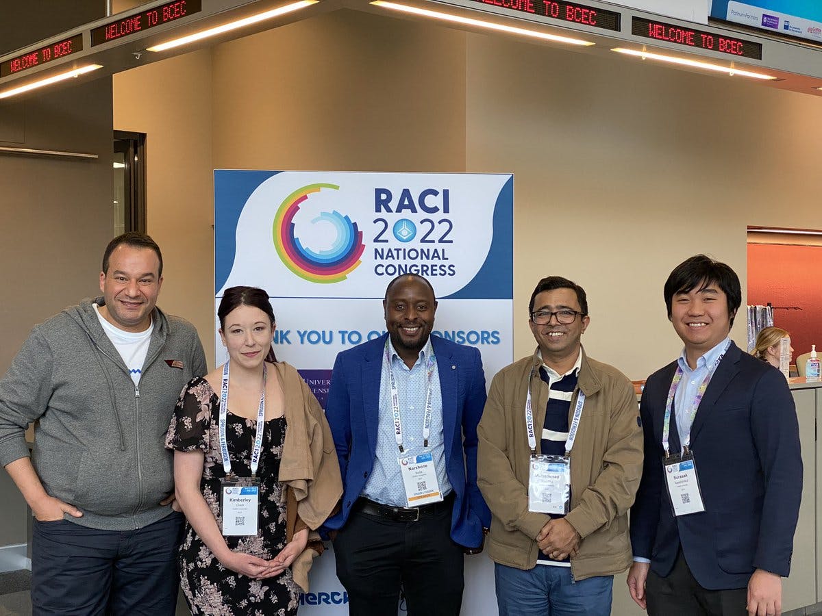 Attending RACI Congress #RACI 2022, with some of the brightest people of our Group. @narshone @RACInational @Griffith_Uni https://t.co/81eG39cSQK